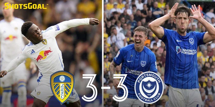 _Hasil-Pertandingan-Leeds-United-3-3-Portsmouth,-Sorotan-Kejuaraan